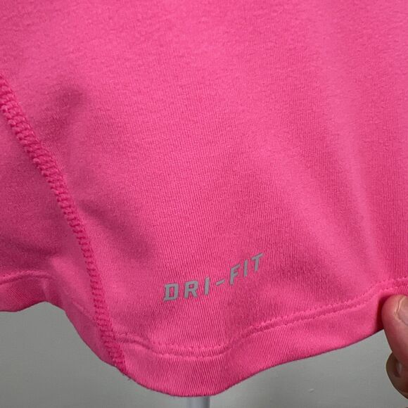 Nike Sweater Women Extra Small Pink Long Sleeve 3/4 Zip Dri-Fit Running Pullover - Picture 11 of 14